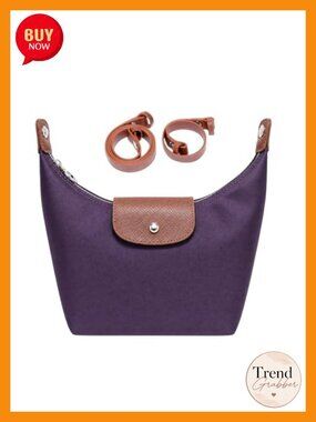 Mini Crossbody Bag Nylon Crescent Purse 3-Way Carry